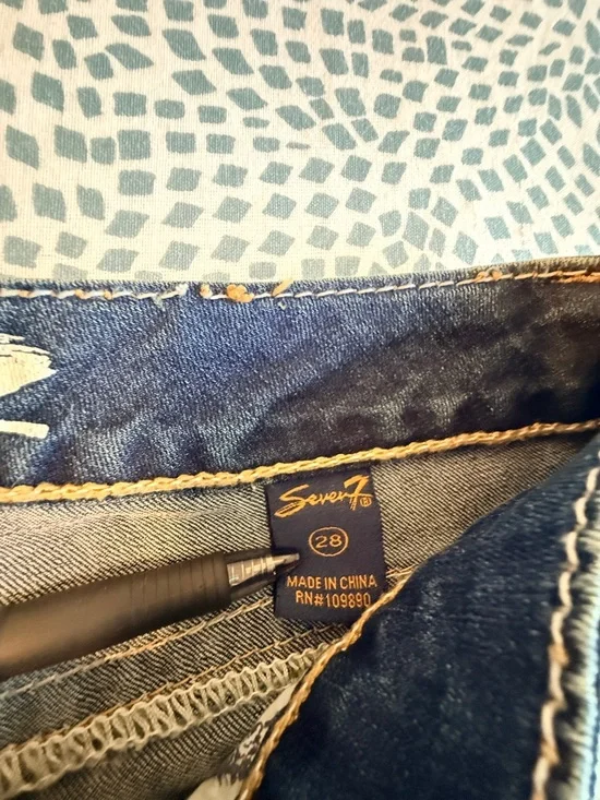 Seven7 | Low Rise Dark Wash Straight Leg Jeans - Picture 5 of 10